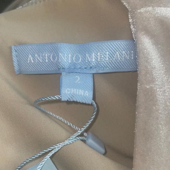 Antonio Melani Miranda Velvet Jumpsuit size 2 NWT V-Neck Tie Waist Wide Leg - Picture 7 of 11